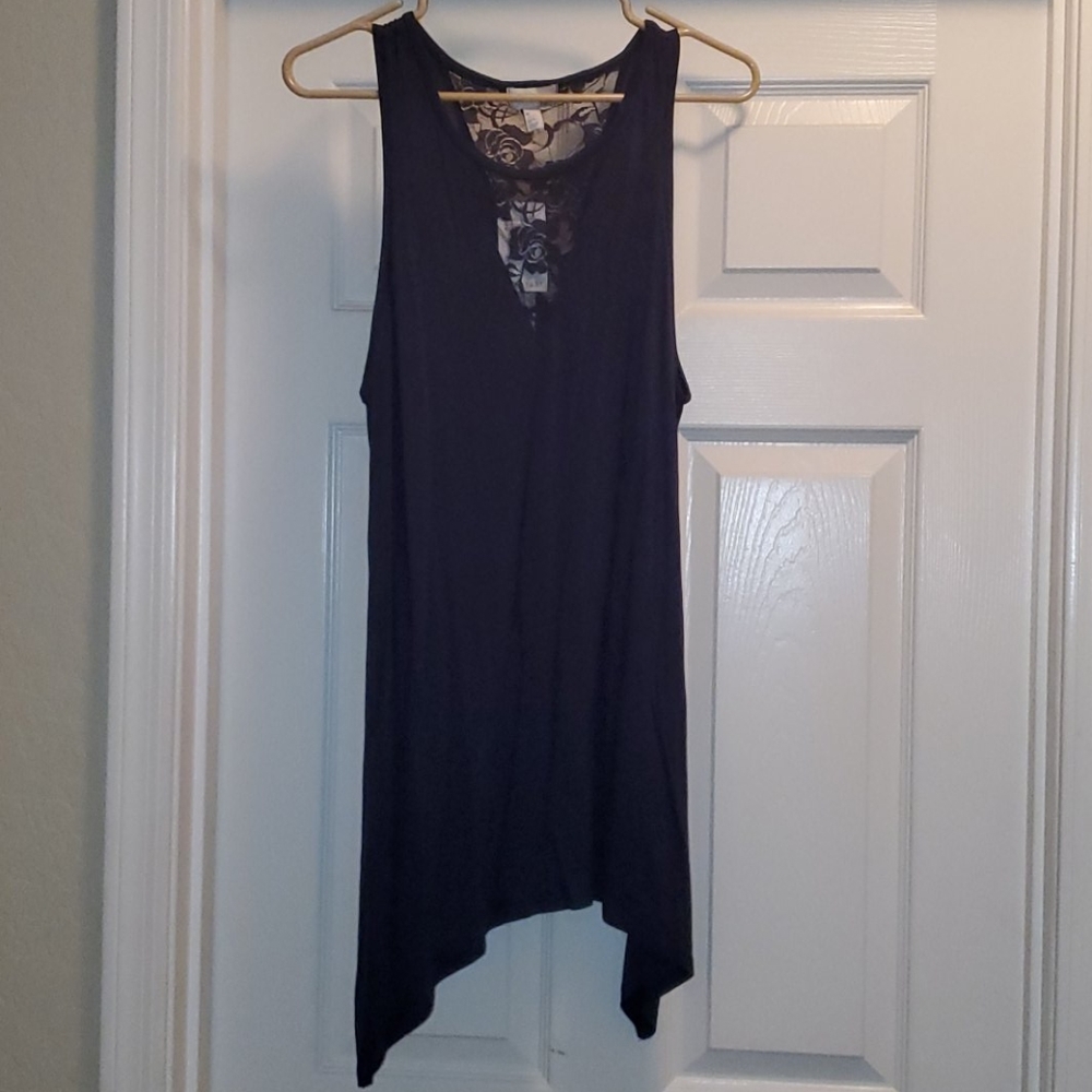 Navy blue swing tank top